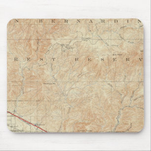 Redlands quadrangle som visar San Andreas Rift Musmatta