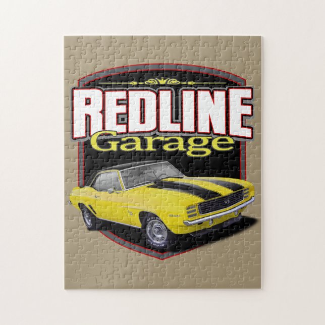 Redline garage gula Camaro Pussel (Vertikal)