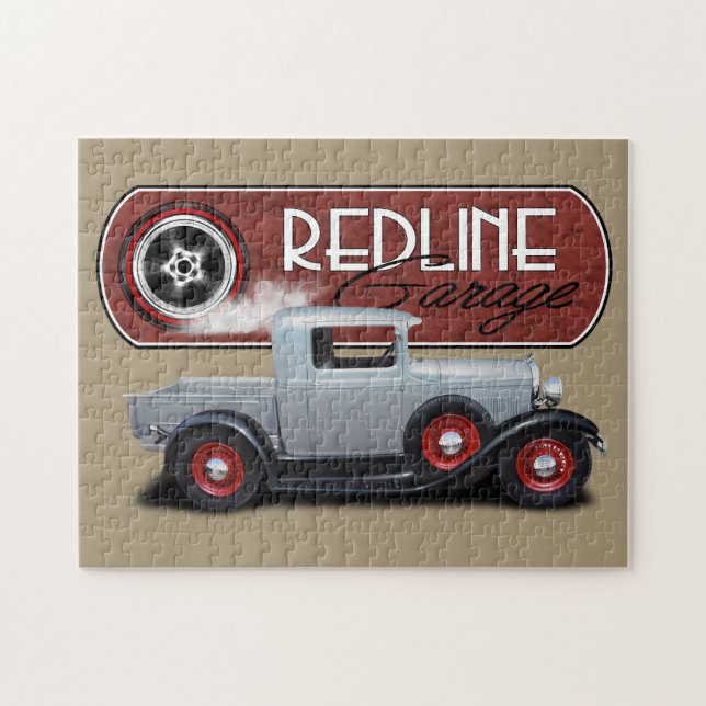 Redline garagesilverhot rod pussel (Horisontell)