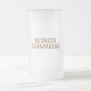 RednackChampagne Frosted Glass Beer Mugg
