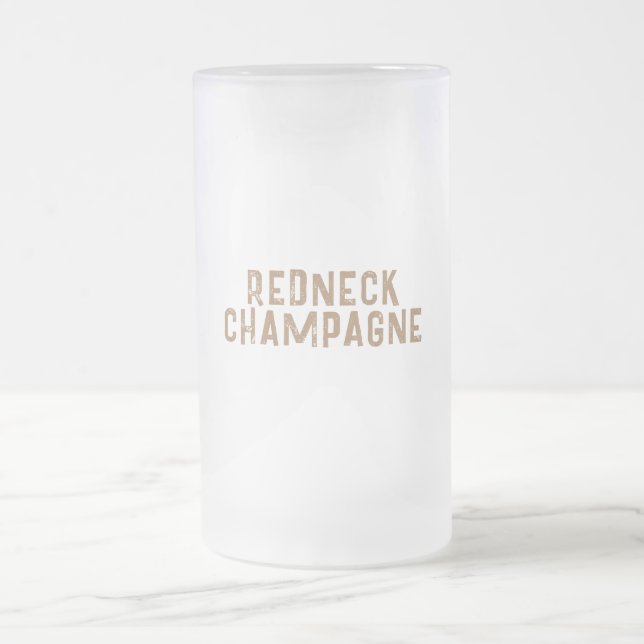 RednackChampagne Frosted Glass Beer Mugg (Center)