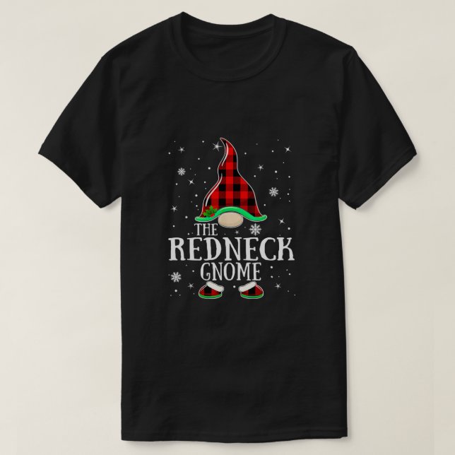 Rednacken Gnome Buffalo Play Matching Family Krist T Shirt (Design framsida)