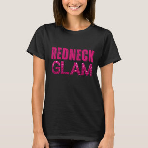RednackGlam Rosa Glitter T Shirt