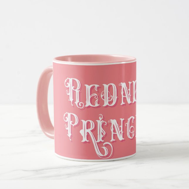 RednackPrincess Finare Text Rosa Mugg (Framsida vänster)