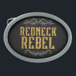 Rednackrebel<br><div class="desc">Coola manar bälte bocklar för dem som bor i Redhalslivet. "Rebelltext med klammerska stamtatueringar stil blomstrar på svart bakgrund</div>