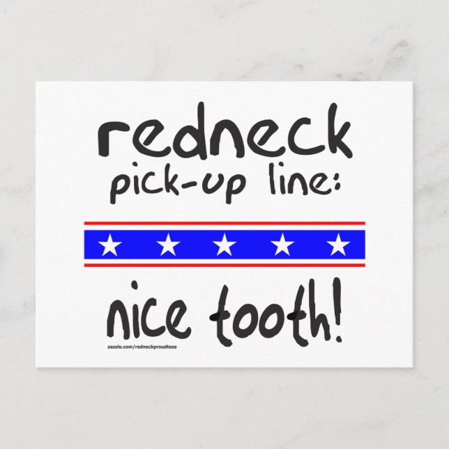 REDNECK PLOCKA-UP RAD NICE TOOTH T-SHIRTS VYKORT (Framsida)