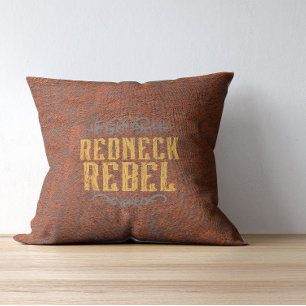 Redneck Rebell Grunge Rost Kudde