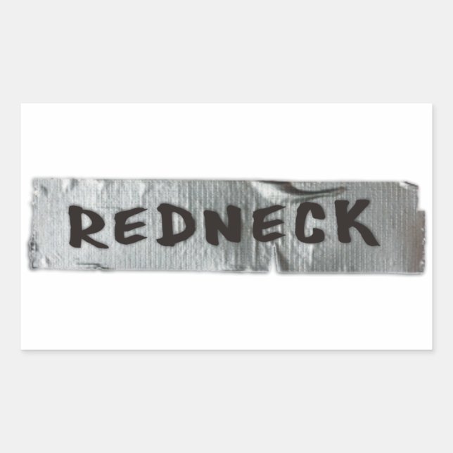 REDNECK REKTANGULÄRT KLISTERMÄRKE (Framsida)
