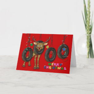 REDNECK ROLIGT CHRISTMAS-KORT - DÄCK-SWINGAR HELGKORT