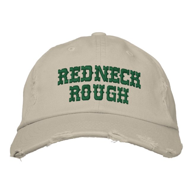 REDNECK ROUGH - DISTRESSESED LOOK BASEBALL CAP BRODERAD KEPS (Framsida)