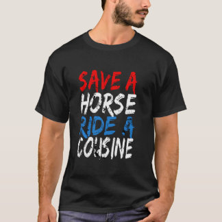 Redneck-skämt Spara en häst rid en kusin T Shirt