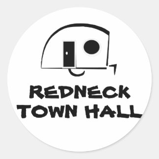 REDNECK TOWN HALL-dekal Runt Klistermärke