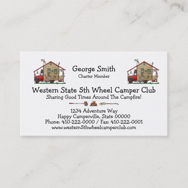 Redneckbondlurkcampare Keychains Visitkort (Framsida)