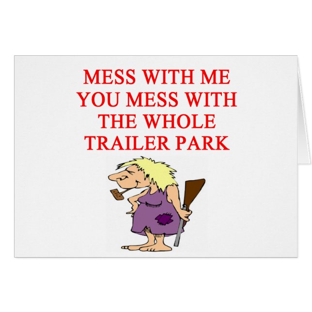 redneckbondlurkskämt hälsningskort (Framsidan Horizontal)