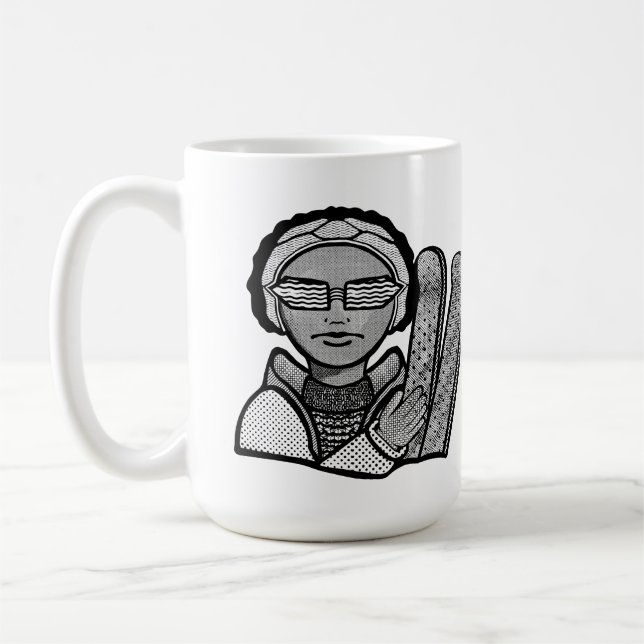 Redo att åka skidor kaffemugg (Vänster)