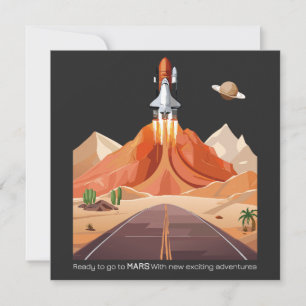 Redo att åka till Mars Julkort