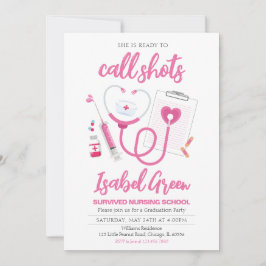 Redo att anropa Shots Nurse Studenten Inbjudningar
