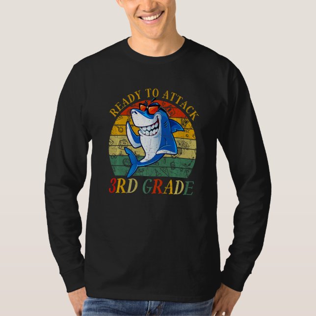 Redo att attackera 3:e klass tillbaka till skolan  t shirt (Framsida)
