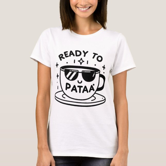 redo att dricka kaffe med detta ?? t shirt (Framsida)