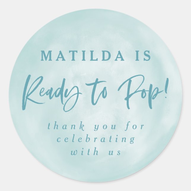 Redo att dyka upp! runt klistermärke (Framsida)