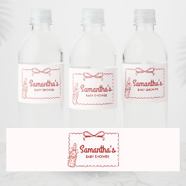 Redo att Fådda Sodabarn Babyshower Vattenflaskor Etikett