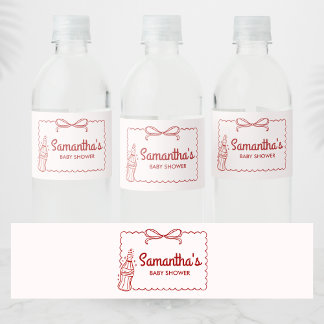Redo att Fådda Sodabarn Babyshower Vattenflaskor Etikett
