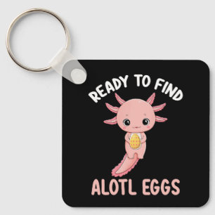 Redo att hitta Alotl-ägg Påsk Axolotl Nyckelring