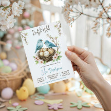 Redo att kläckas! Söt fågelbaby-babyshower