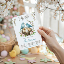 Redo att kläckas! Söt fågelbaby-babyshower Inbjudningar
