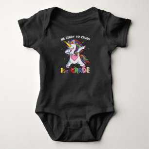 Redo att Krossa 1:a Klass Söt Enhörning Skolbarn T Shirt