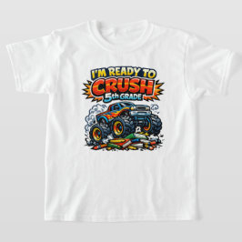Redo att Krossa 5:e Klassens Monstertruck T Shirt