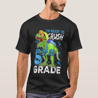 Redo att krossa andra klass T Rex dinosaurie tillb Shirt