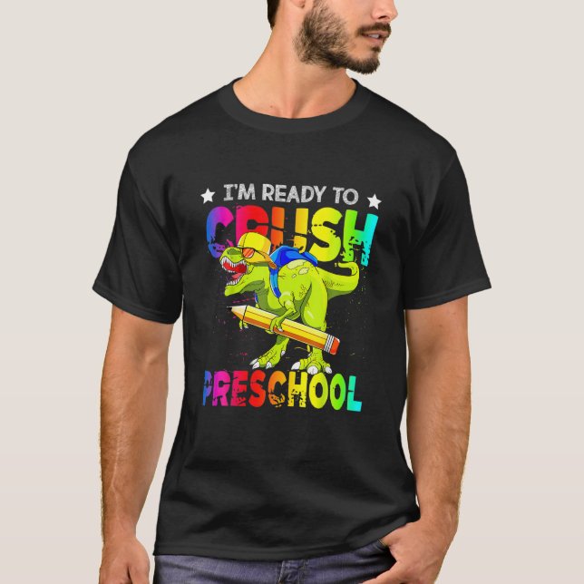 Redo att krossa förkolsdosering t rex bak t t shirt (Framsida)