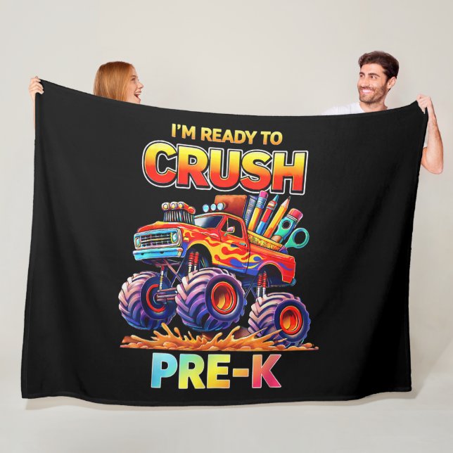 Redo att Krossa Förskola Monstertruck Tillbaka til Fleecefilt (På plats)