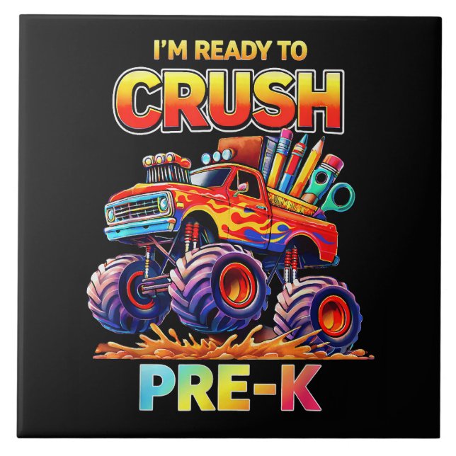 Redo att Krossa Förskola Monstertruck Tillbaka til Kakelplatta (Framsidan)