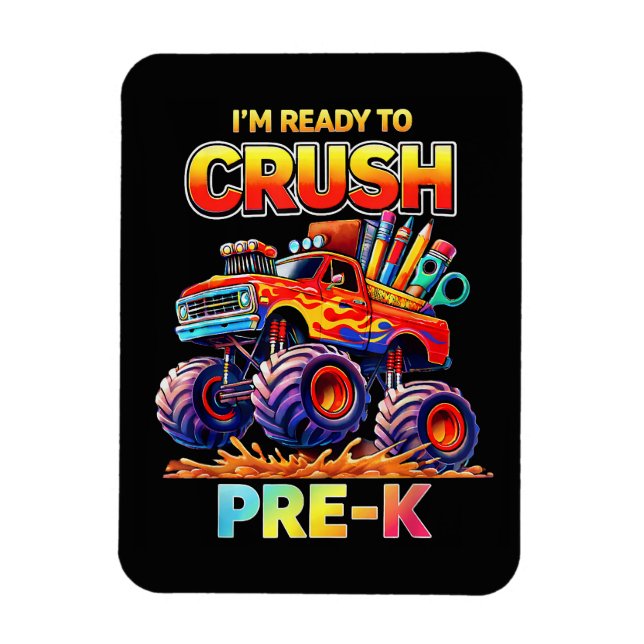 Redo att Krossa Förskola Monstertruck Tillbaka til Magnet (Vertikal)
