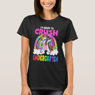 Redo att krossa förskole-dabba enhörning bak T Shirt