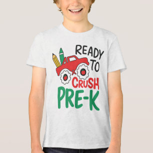 Redo att krossa förskolepojkar tillbaka till skola t shirt