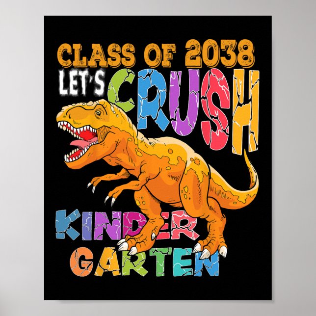 Redo att krossa Kindergarten 2038 Dinosaur Ck till Poster (Framsidan)