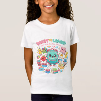 Redo att lära sig söta Kawaii skolmaterial T Shirt