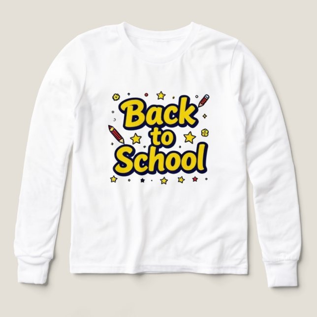 Redo att lära & utforska, tillbaka till skolan t shirt (Design framsida)