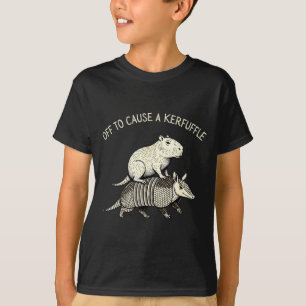 Redo att orsaka en röra rolig capybara bältpadds t shirt