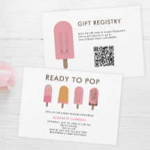 Redo att Poppa Baby Shower QR Code Registry Popsic