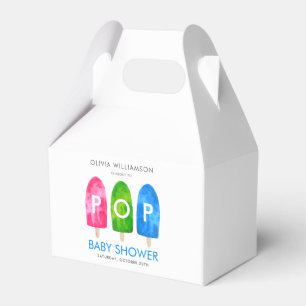Redo att poppa färgglad Blå Bebis Shower Presentaskar