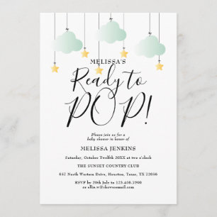 Redo att Poppa Twinkle Twinkle Neutral Baby Shower Inbjudningar