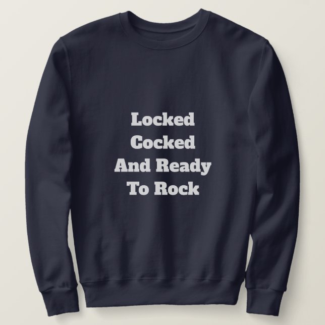 Redo att Rock Basic Herr T-Shirt Lång Ärmad Tröja (Design framsida)