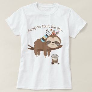 Redo att starta dagen t shirt