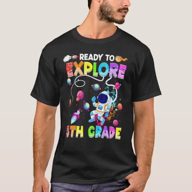 Redo att utforska 5:e klass Astronaut tillbaka til T Shirt (Framsida)