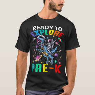 Redo att utforska förK- astronaut- dosinosaur T Shirt