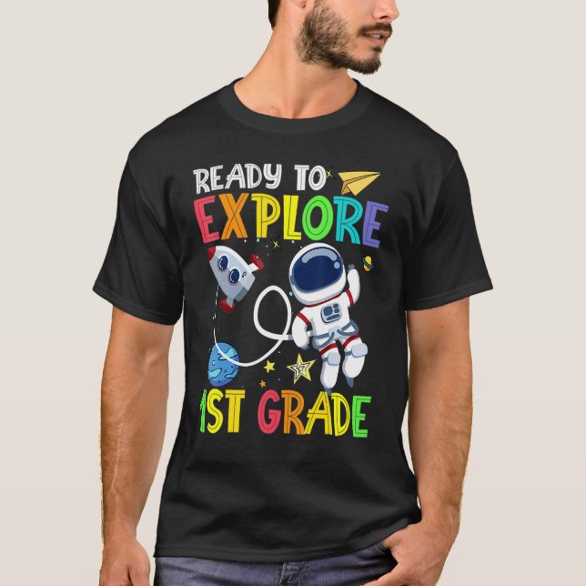 Redo att utforska första Klass-astronaut tillbaka  T Shirt (Framsida)